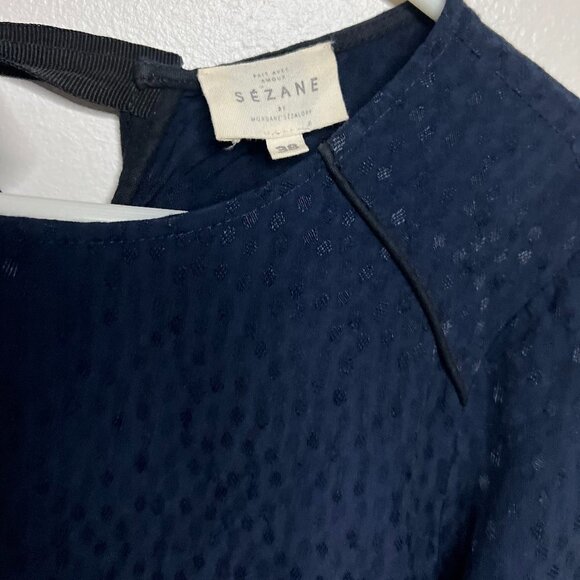 SEZANE Scoop Neck Mini Dress Size: M | US6 - Picture 7 of 13